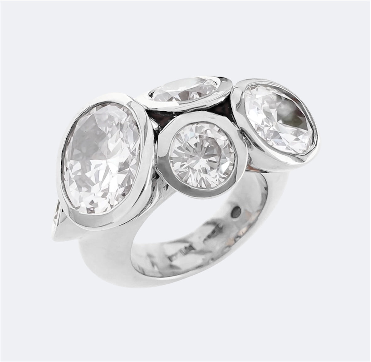 Moissanite Octopus Ring in Sterling Silver