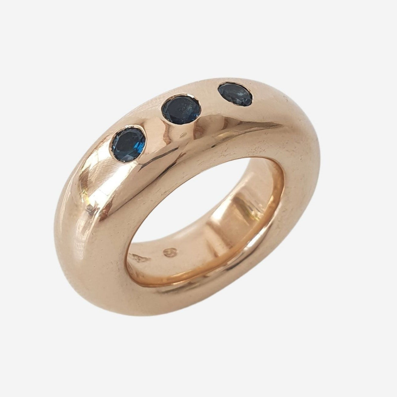 London Blue Topaz Bronze Ring 10mm