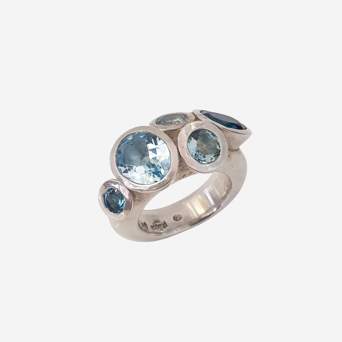 Sky & London Blue Topaz Silver My Octopus Ring