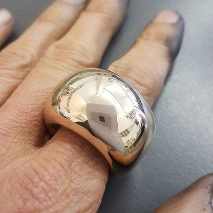 20mm Bronze Organic Domed Ring
