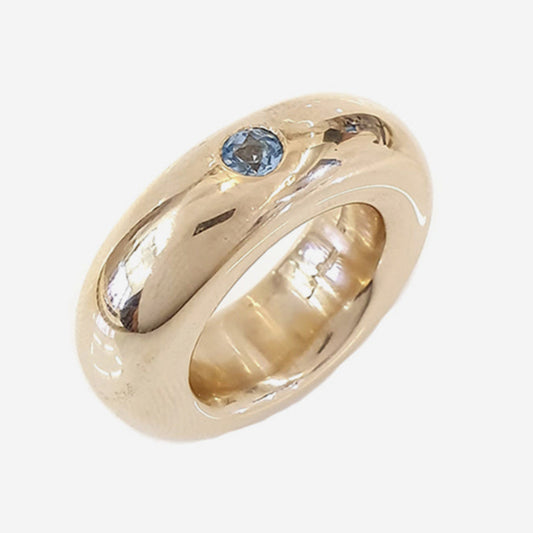 Sky Blue Topaz Bronze Ring 10mm