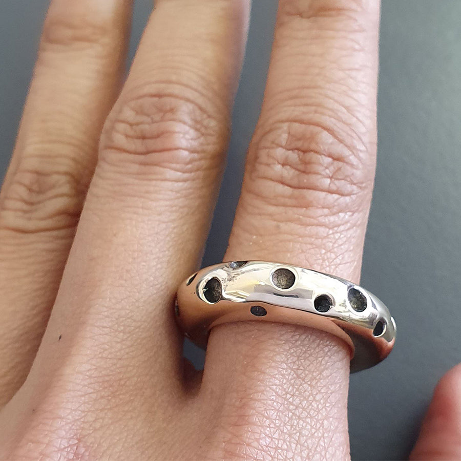 Small Orbit Ring in Bronze