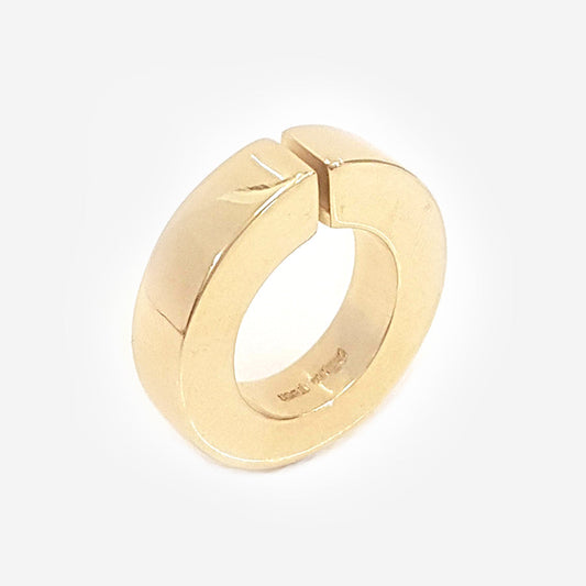 Thin Flat Bronze Split Shank Ring 6mm