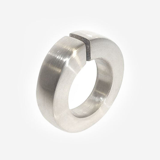 Thin Flat Sterling Silver Split Shank Ring 6mm