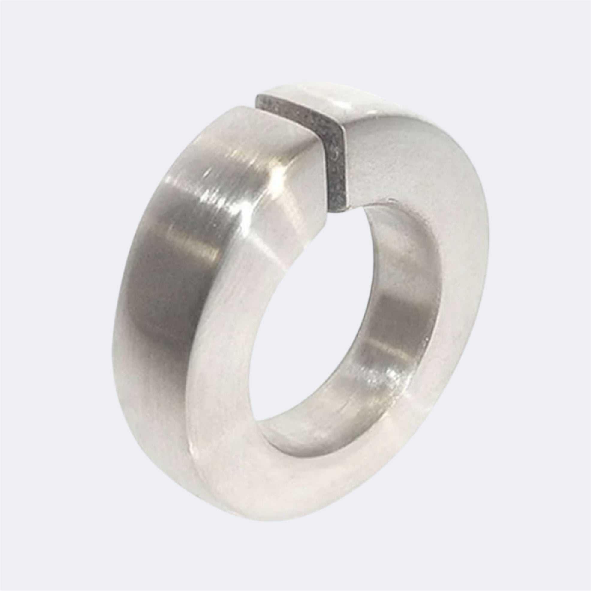 7mm Thin Flat Split Shank Ring in Sterling Silver