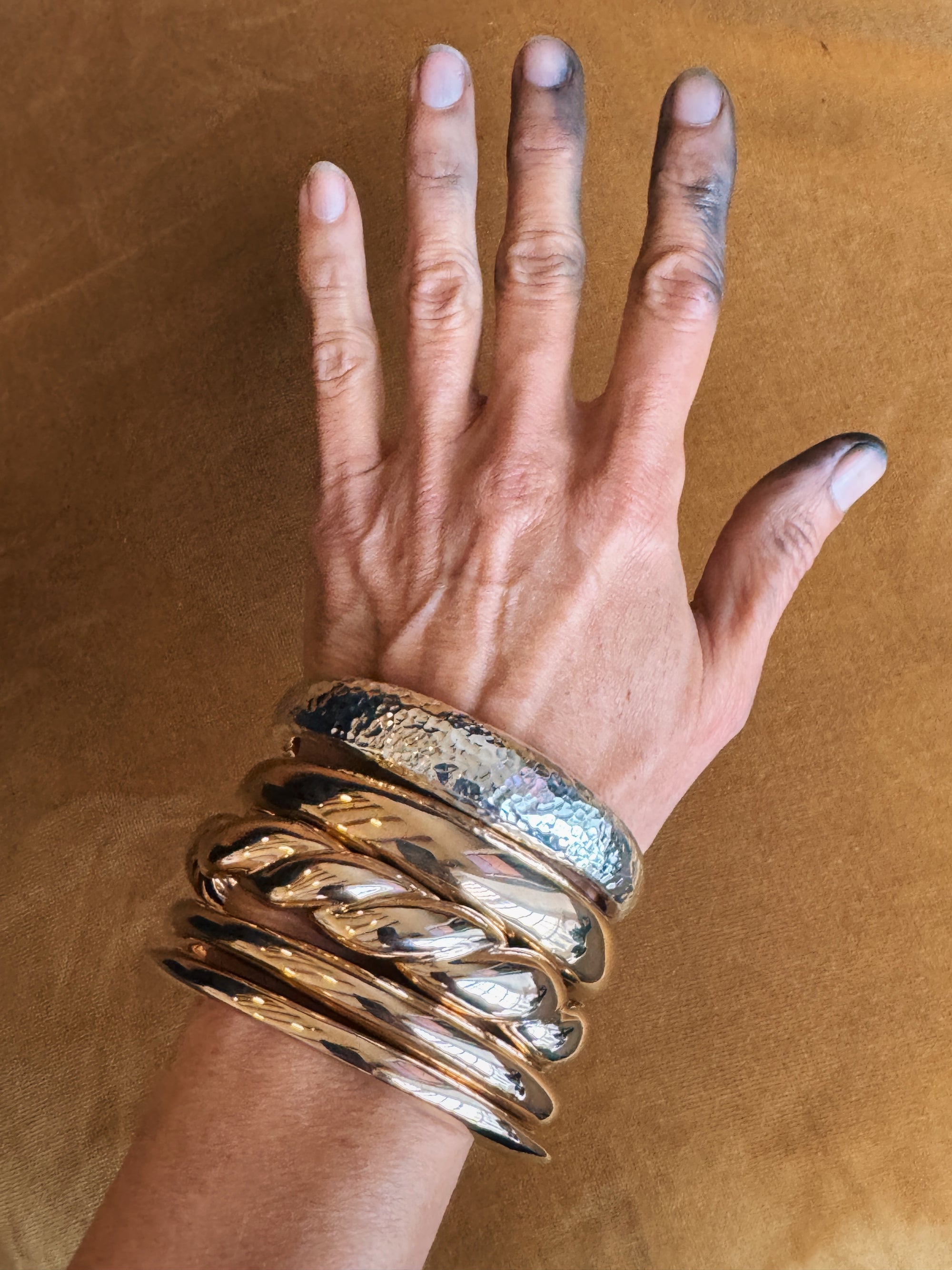 10mm Organic Bronze Bangle