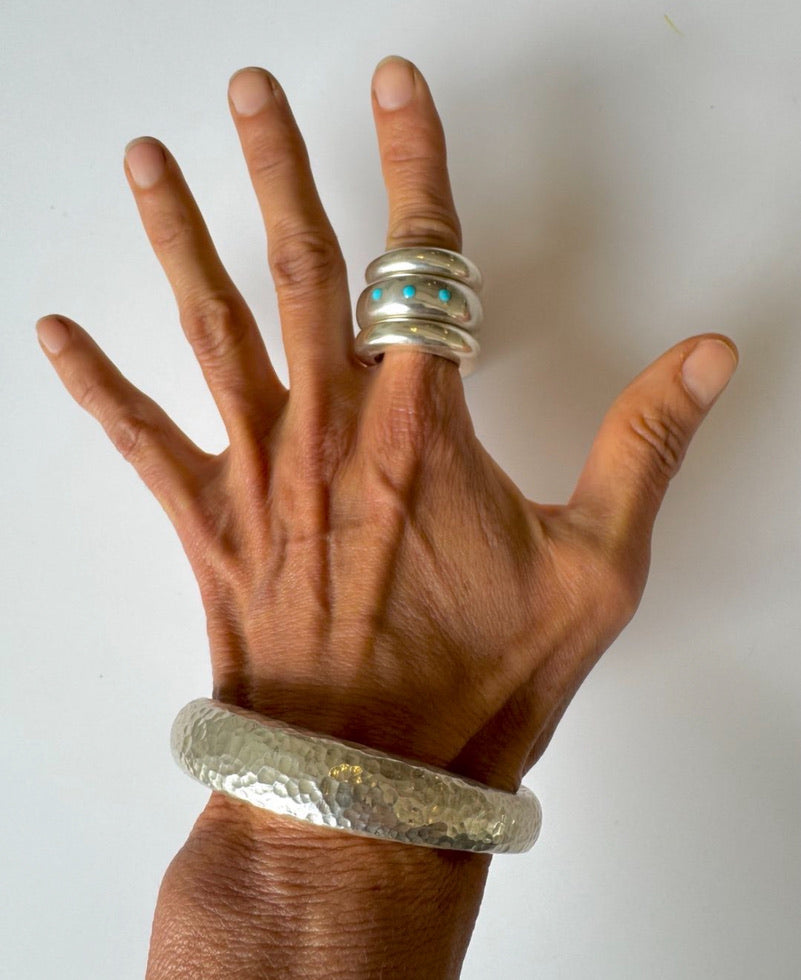 7MM ORGANIC RING IN STERLING SILVER